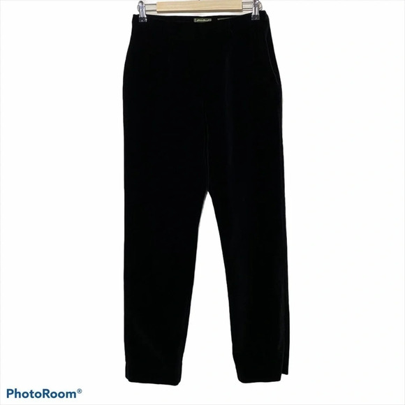 Eddie Bauer Velvet Velour Pants High Waist Stretch - Picture 10 of 10